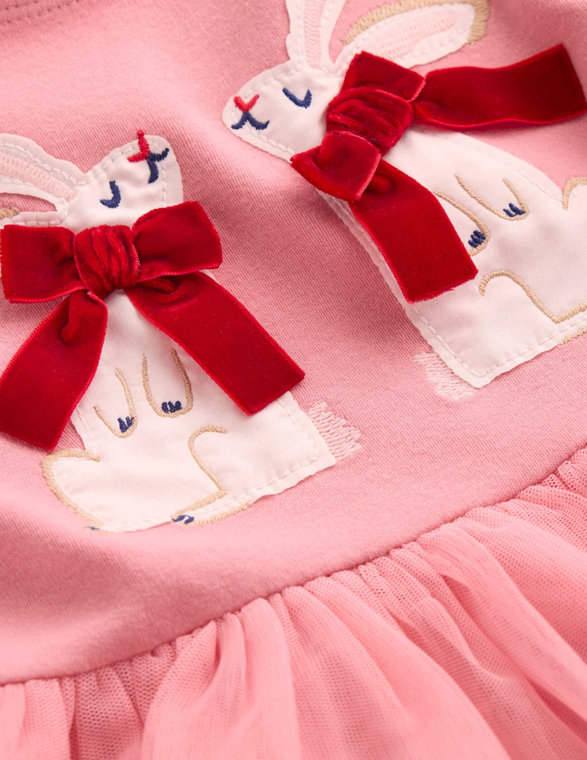 Appliqu Tulle Dress-Bubblegum Pink Bunnies | Boden UK Appliqu Tulle Dress-Bubblegum Pink Bunnies | Boden UK