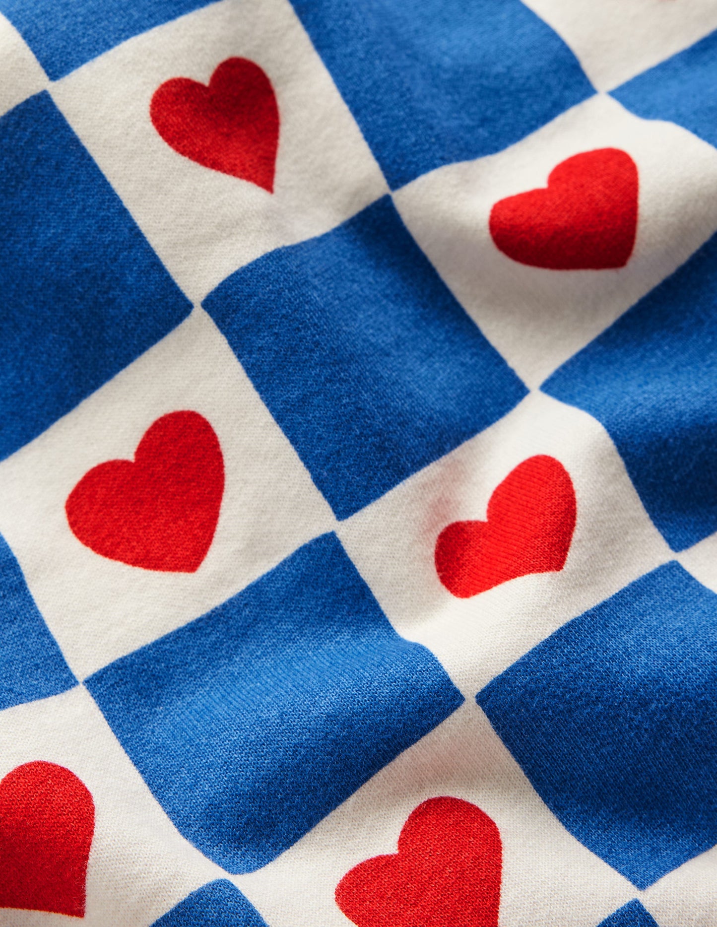 Relaxed Sweatshirt Dress-Blue Heart Stamp