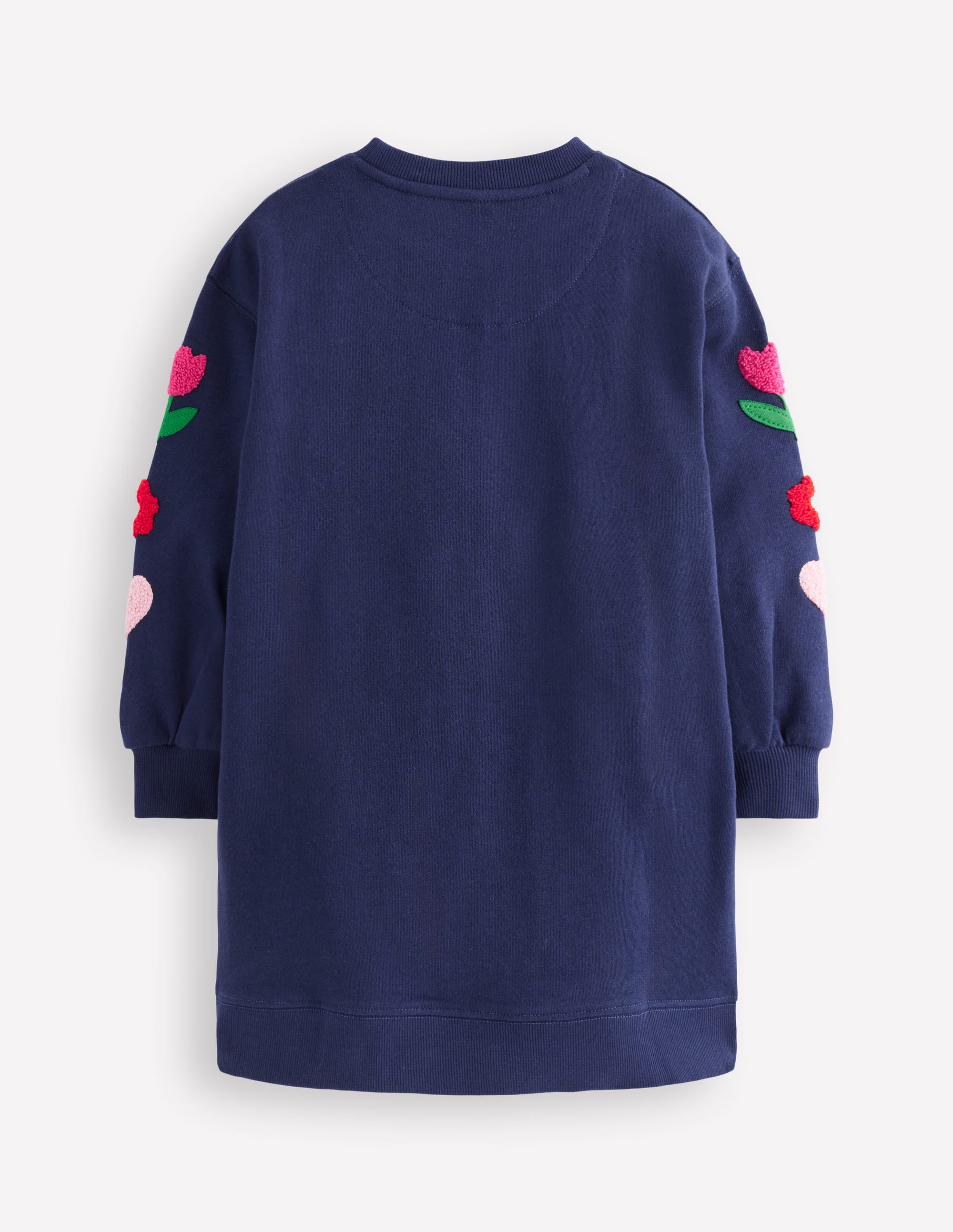 Ami Relaxed Sweatshirt Dress-College Navy Birds - Image 6