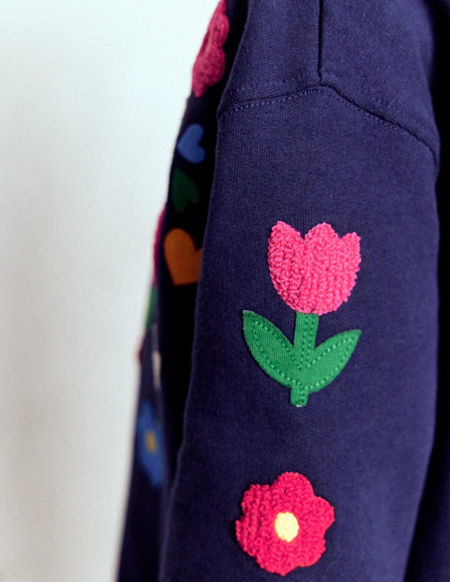 Relaxed Sweatshirt Dress-College Navy Birds