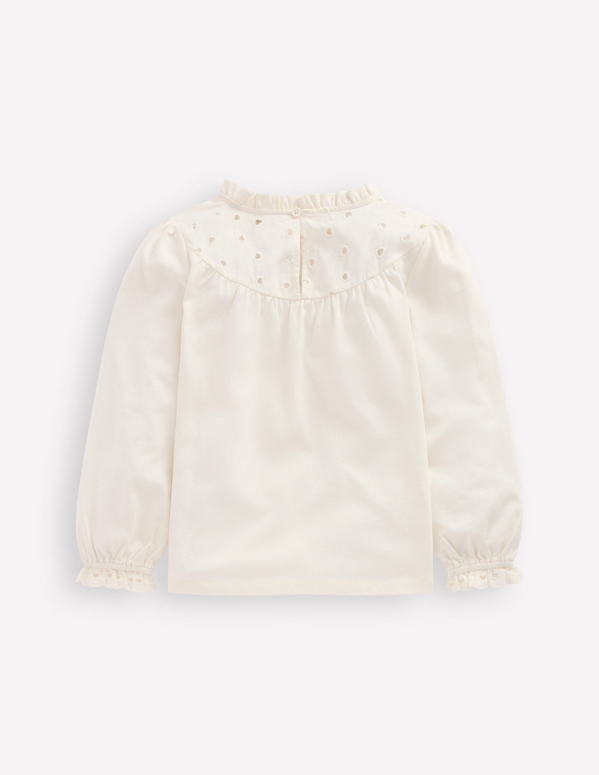 Jersey Heart Broderie Top-Soft Ivory-2