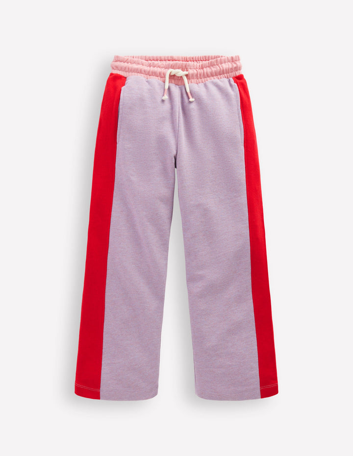 Wide Leg Colourblock Joggers-Colourblock
