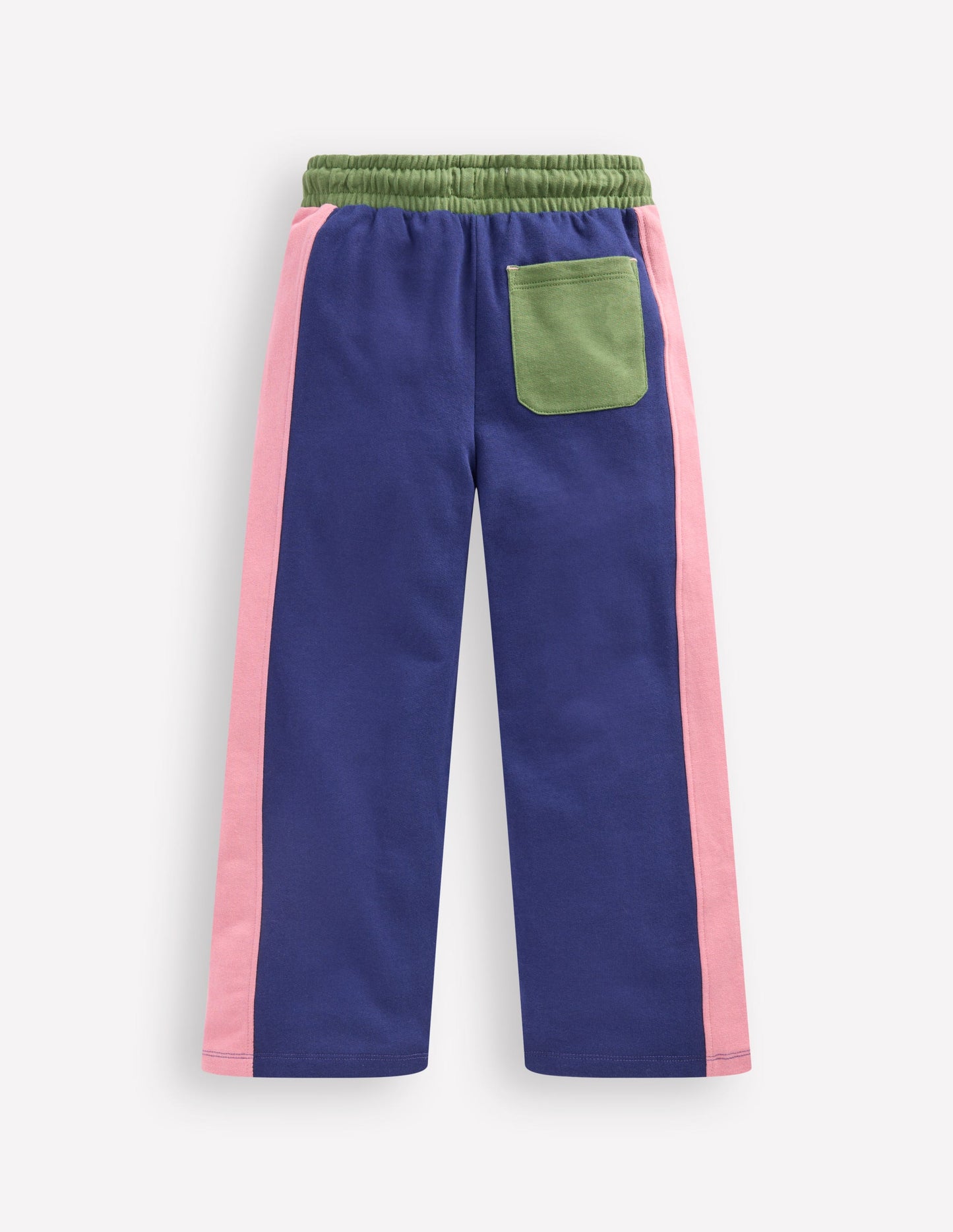 Wide Leg Colourblock Joggers-Starboard Blue Colourblock