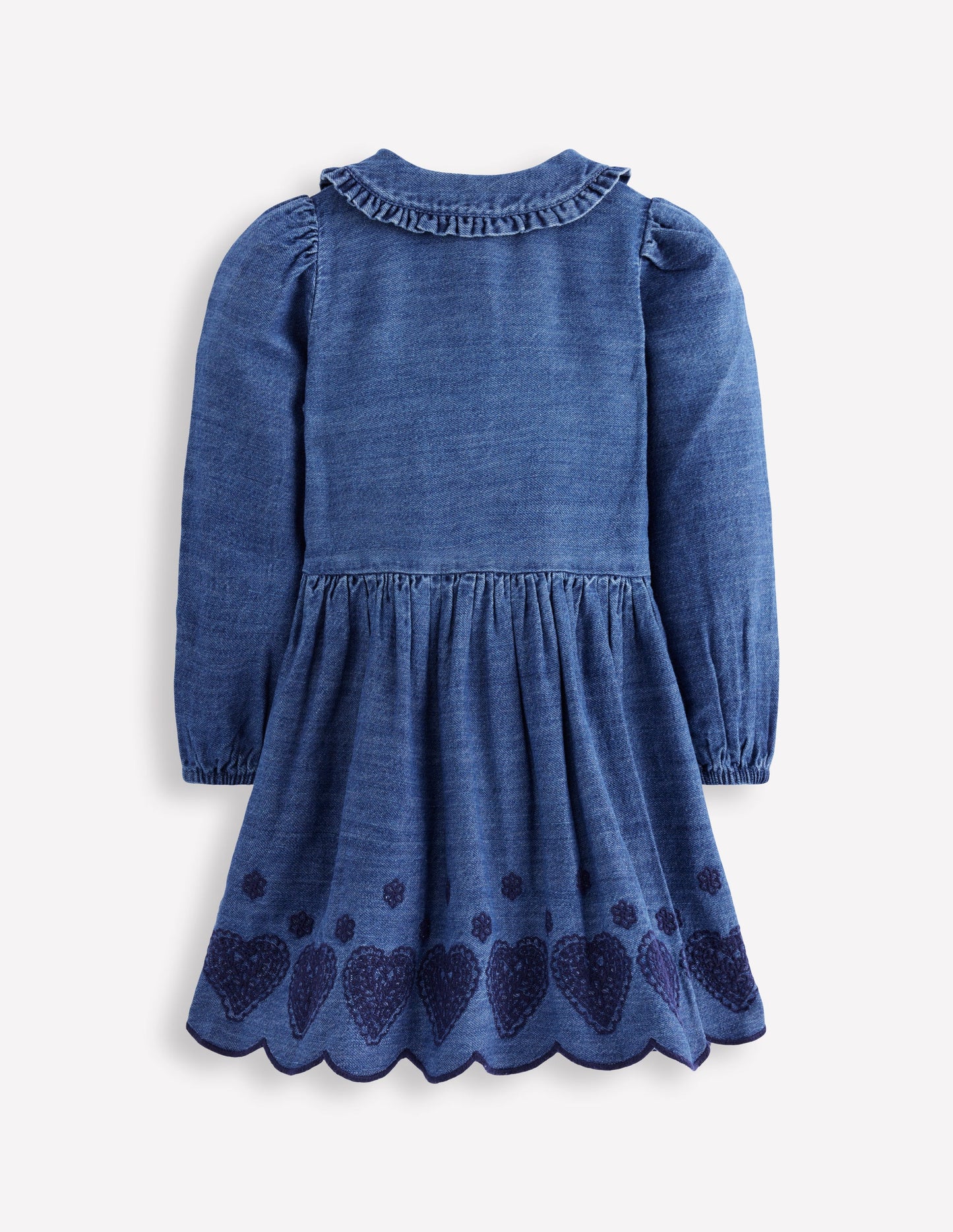 Pretty Shirt Dress-Mid Vintage Broderie Hearts