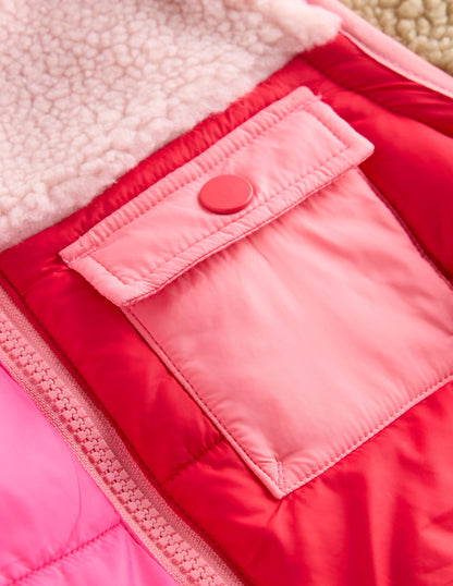 2-in-1 Borg Mix Jacket-Pink Borg Colourblock-4