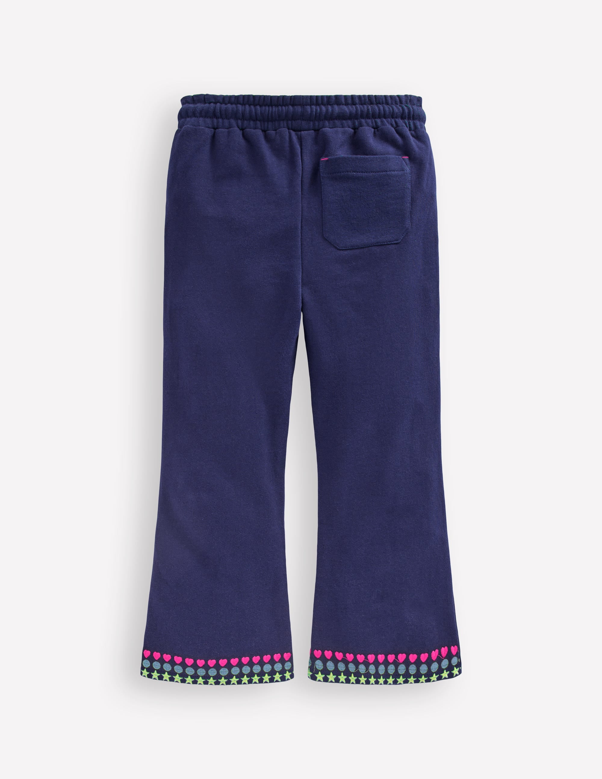 Embroidered Kickflare Joggers-College Navy Embroidery - Image 2