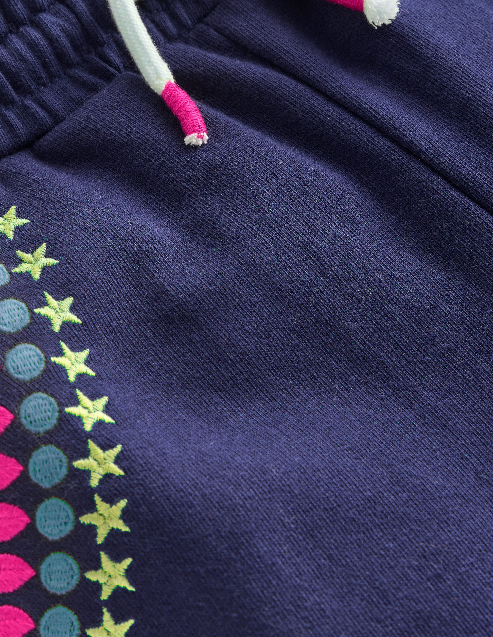 Embroidered Kickflare Joggers-College Navy Embroidery - Image 3