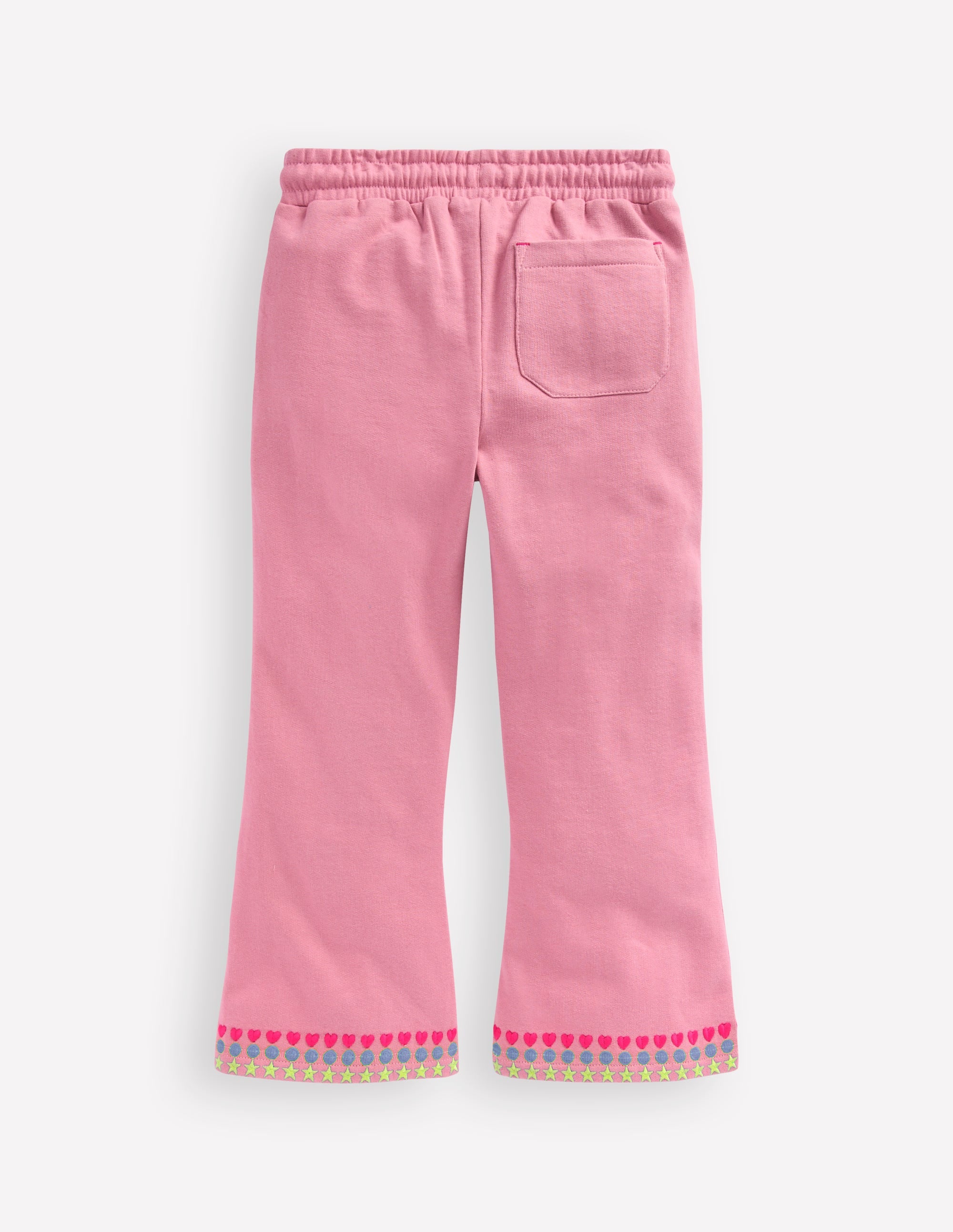 Embroidered Kickflare Joggers-Pink Haze Embroidery - Image 2