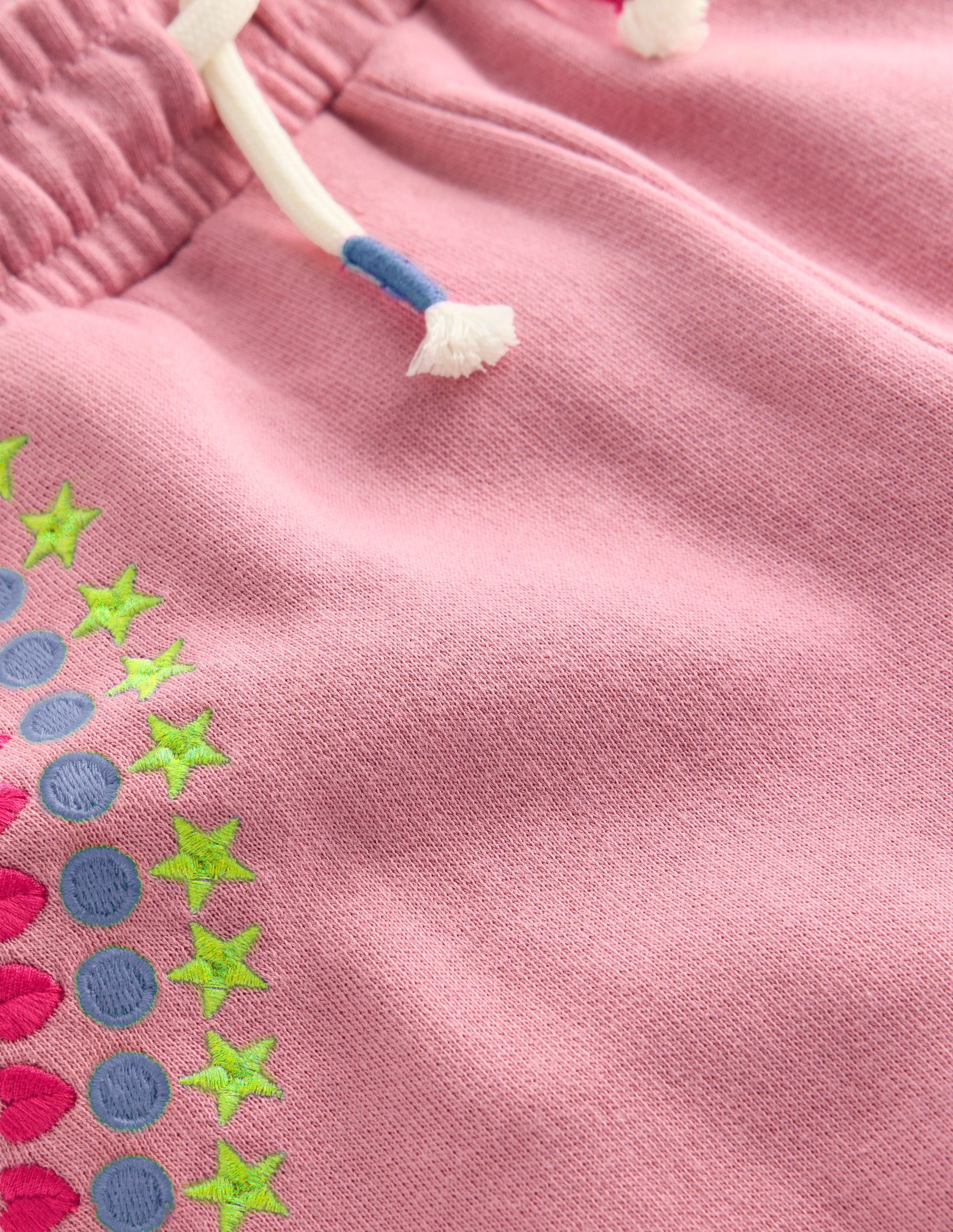 Embroidered Kickflare Joggers-Pink Haze Embroidery - Image 3
