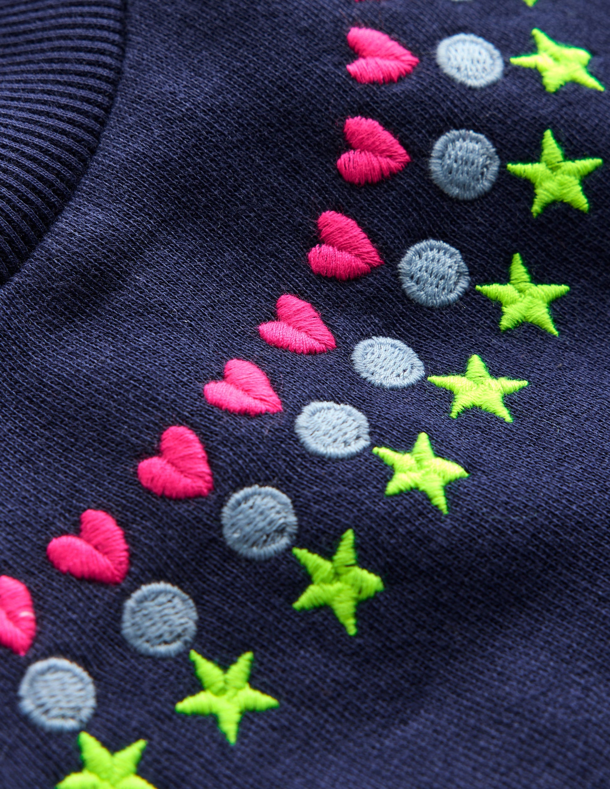 Embroidered Sweatshirt-College Navy Embroidery-3