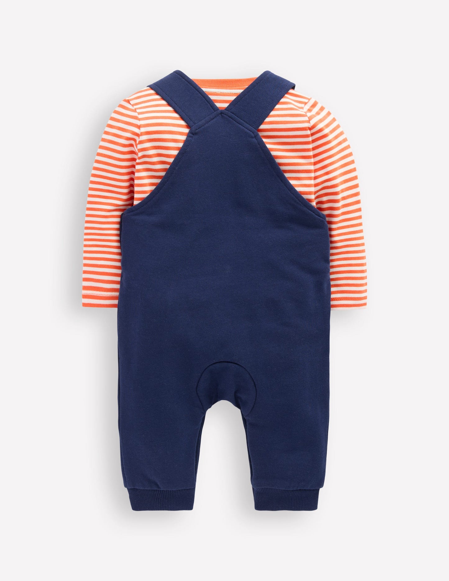 Printed Jersey Dungaree Set-Navy Blue Ghosts