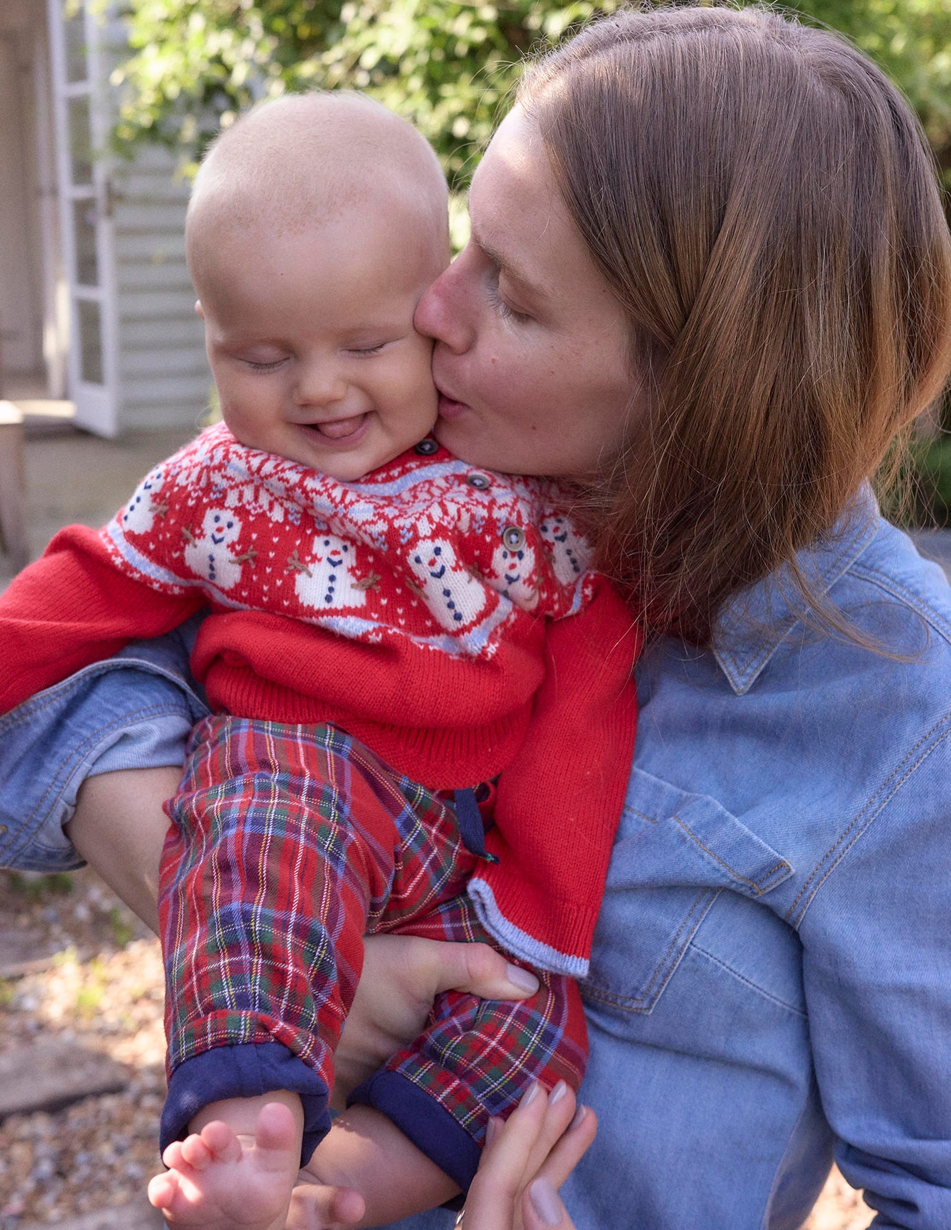 Cosy Lined Trousers-Red Check-4