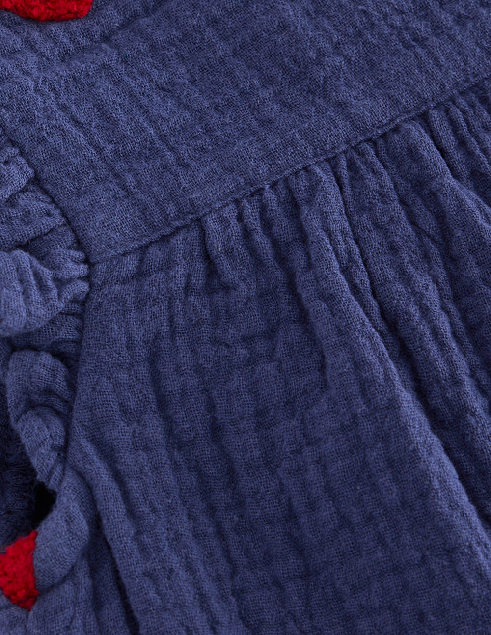 Ruffle Sleeve Romper-Navy Hearts-3