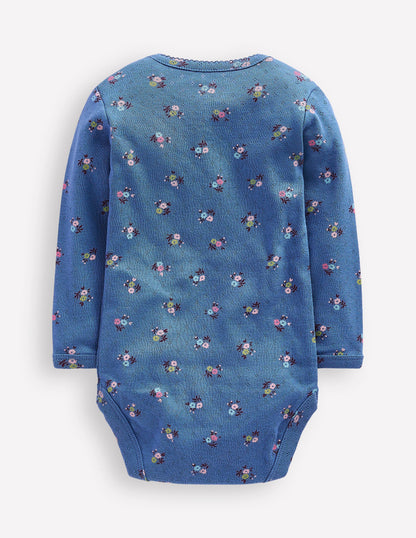 3-pack Pointelle Bodies-Pink/Blue Ditsy Floral-2