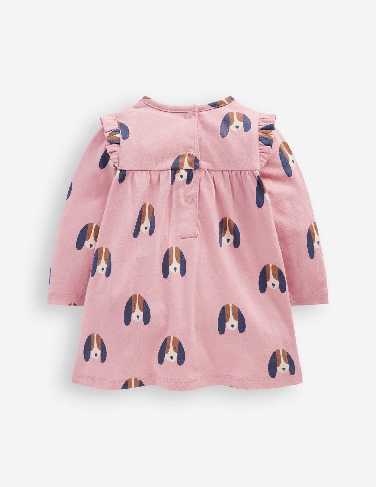 Printed Jersey Dress-Rose Pink Dogs