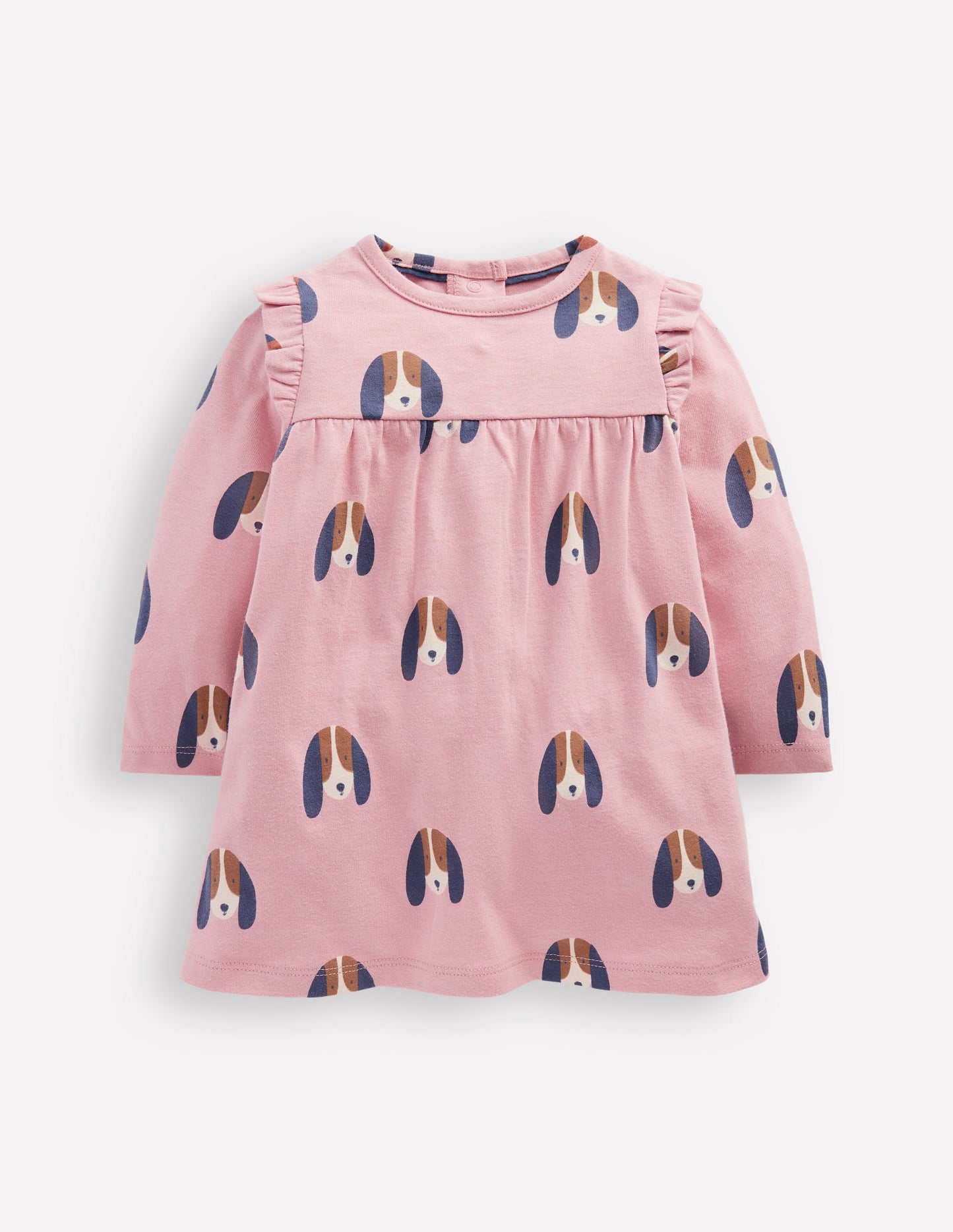 Printed Jersey Dress-Rose Pink Dogs