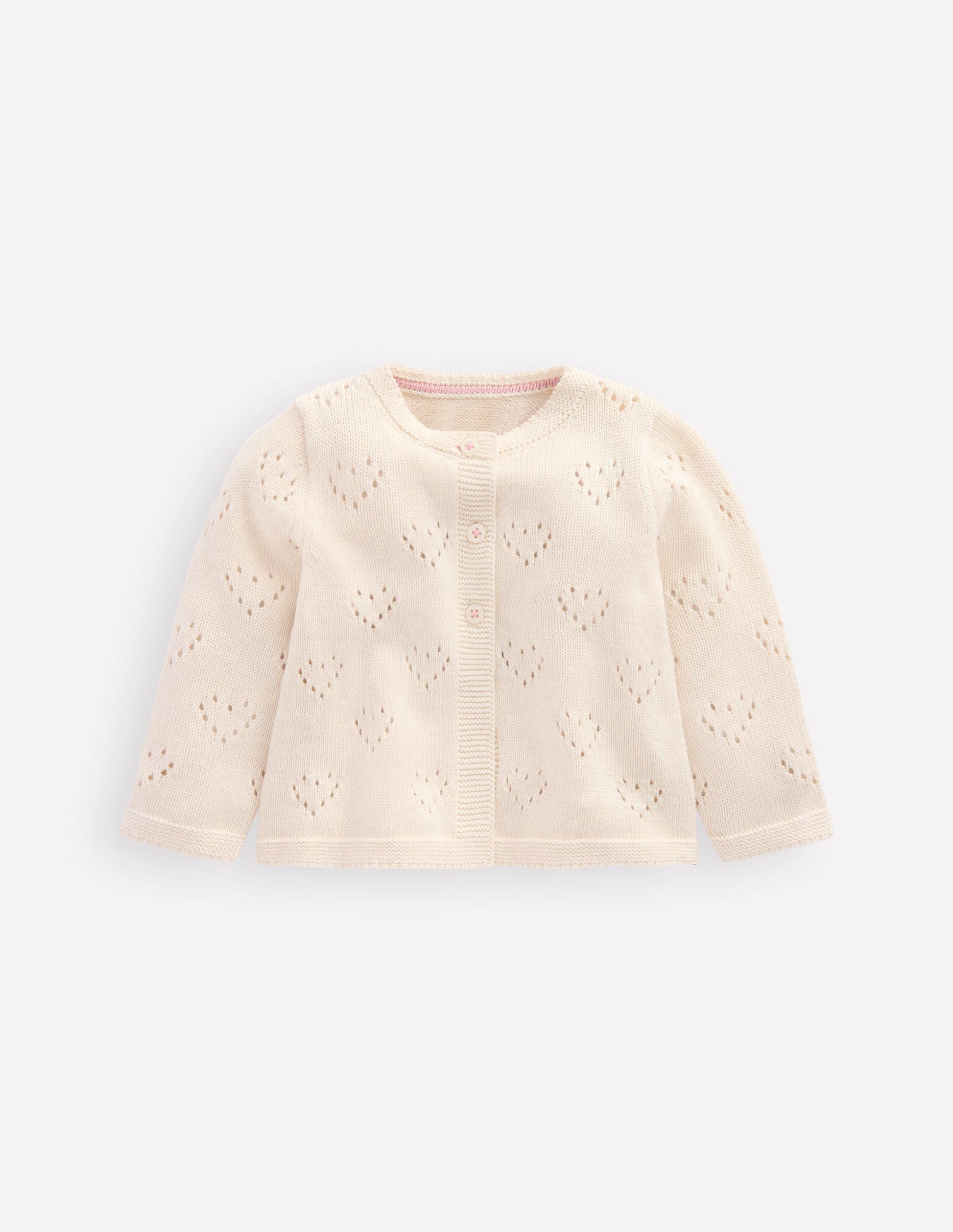 Pretty Pointelle Cardigan-Ivory-1