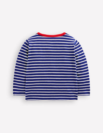 Twin Pack T-shirt-Blue/White Stripe-2