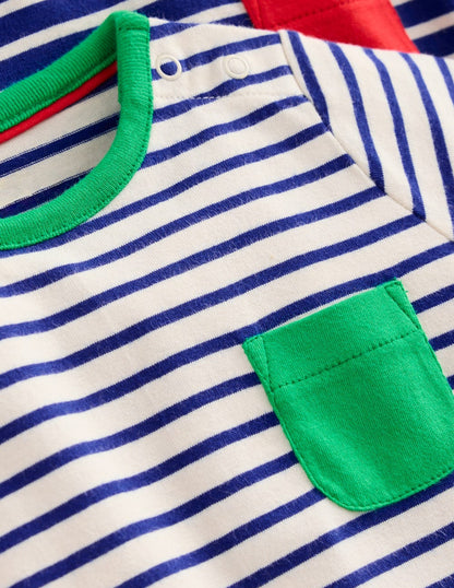 Twin Pack T-shirt-Blue/White Stripe-3
