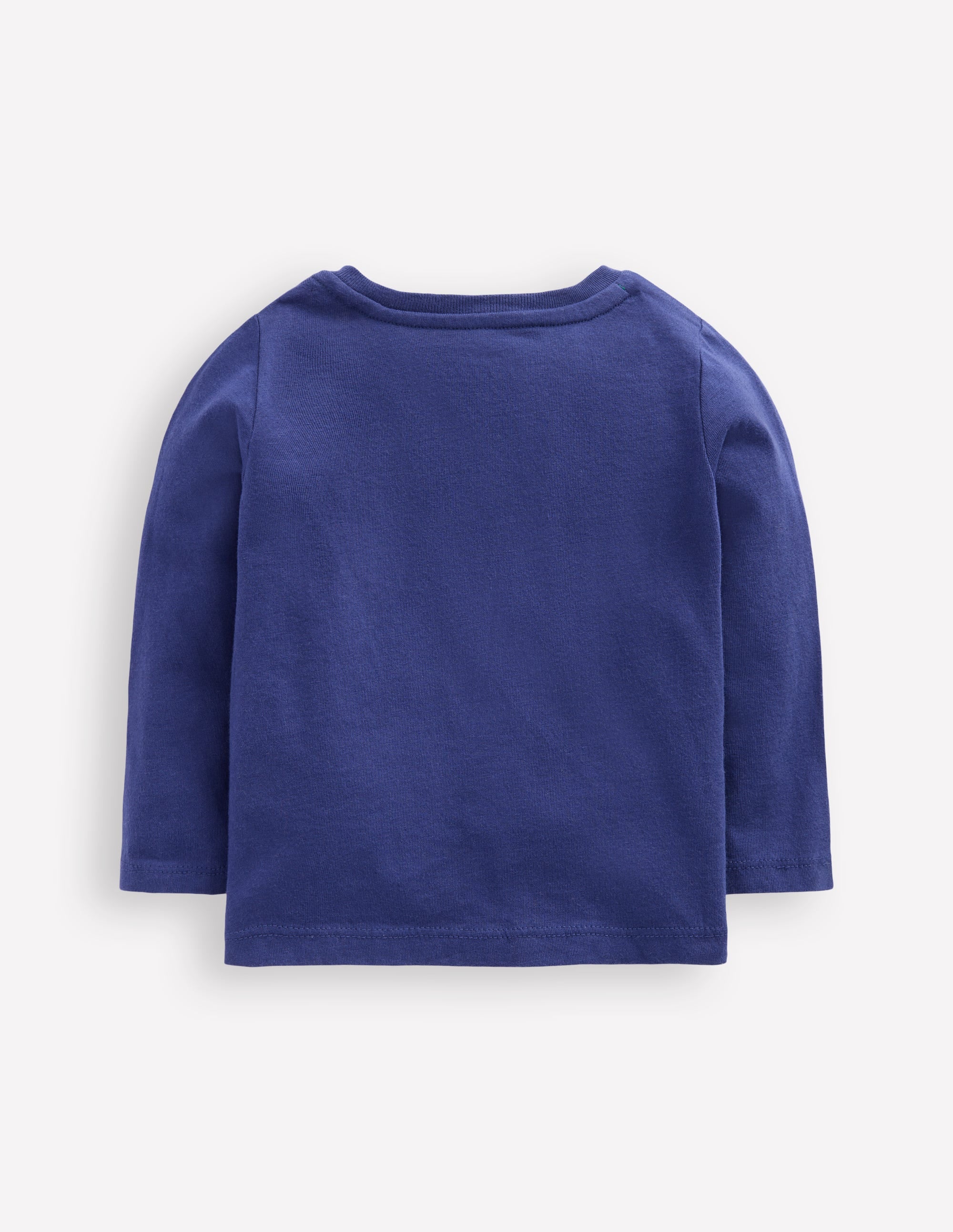 Long Sleeve Appliqué T-shirt-Navy Pumpkin - Image 2