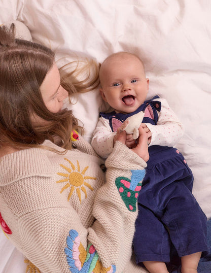 Woven Dungaree Set-Navy Cat-4