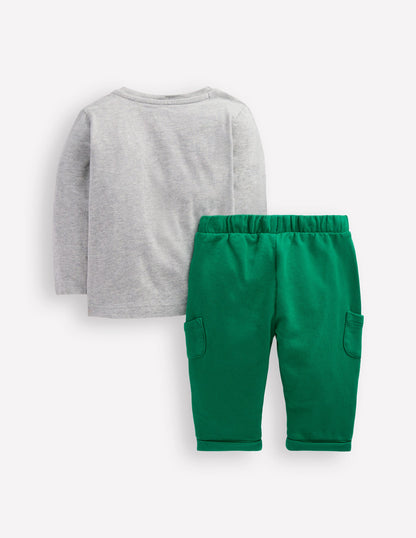 Appliqué Jersey Play Set-Grey Tractor-2