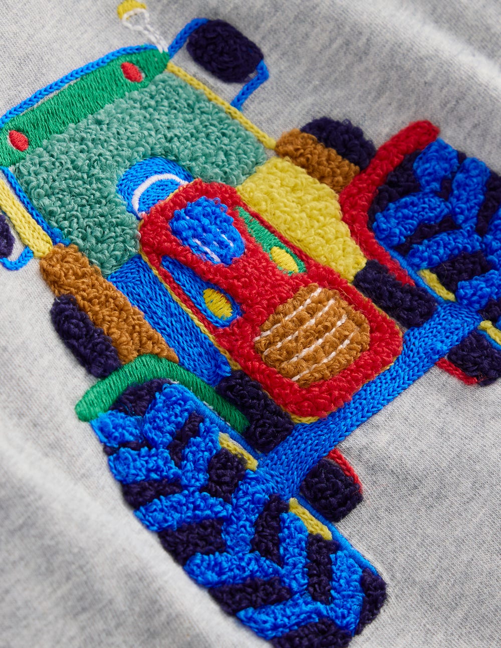 Appliqué Jersey Play Set-Grey Tractor