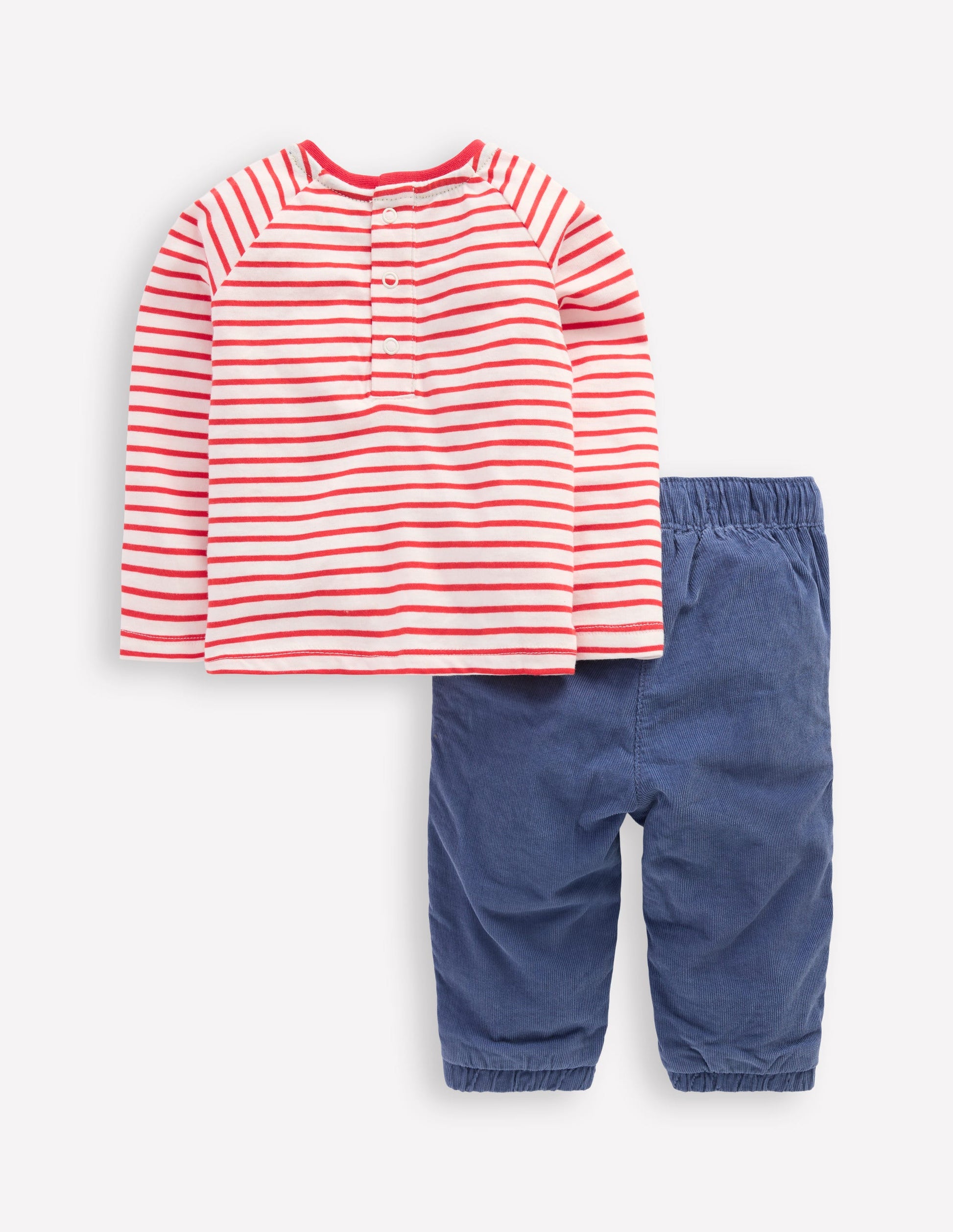 Woven & Jersey Play Set-Red Dino Stripe-2