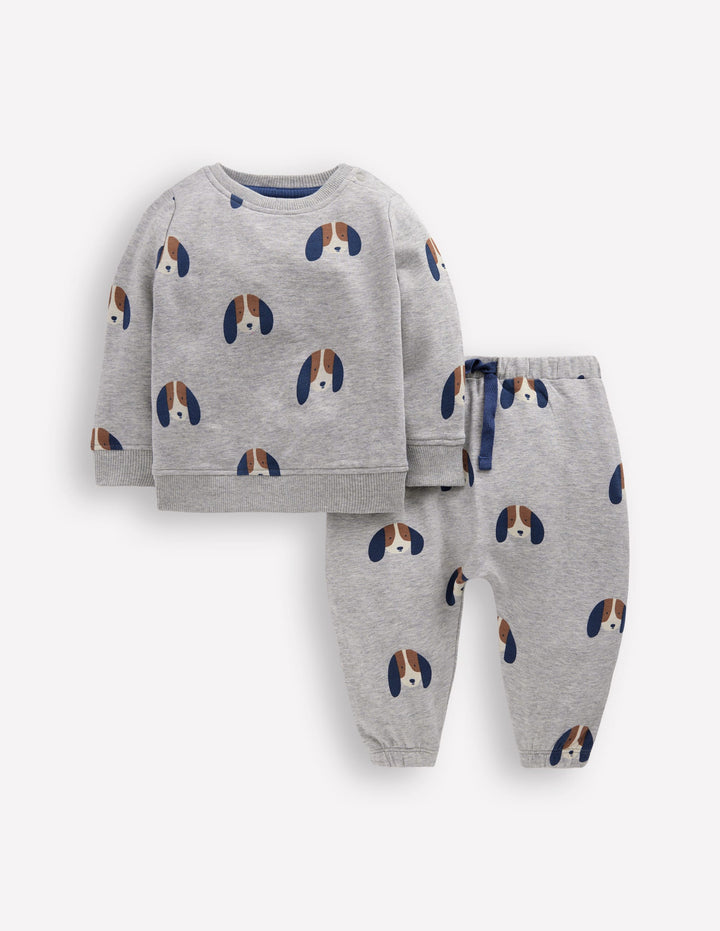 Sweatshirt Play Set-Grey Marl Puppy