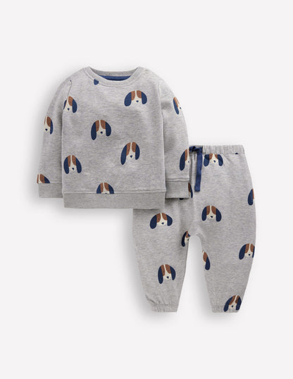Sweatshirt Play Set-Grey Marl Puppy-1