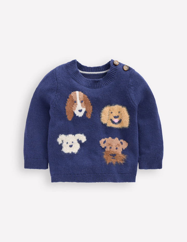 Novelty Logo Jumper-College Navy Dogs