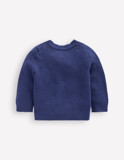 Novelty Logo Jumper-College Navy Dogs-2