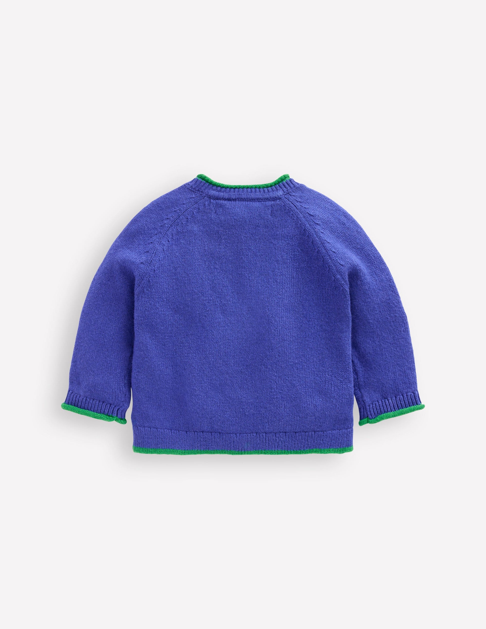 Novelty Logo Cardigan-Sapphire Blue Prehistoric Logo-2