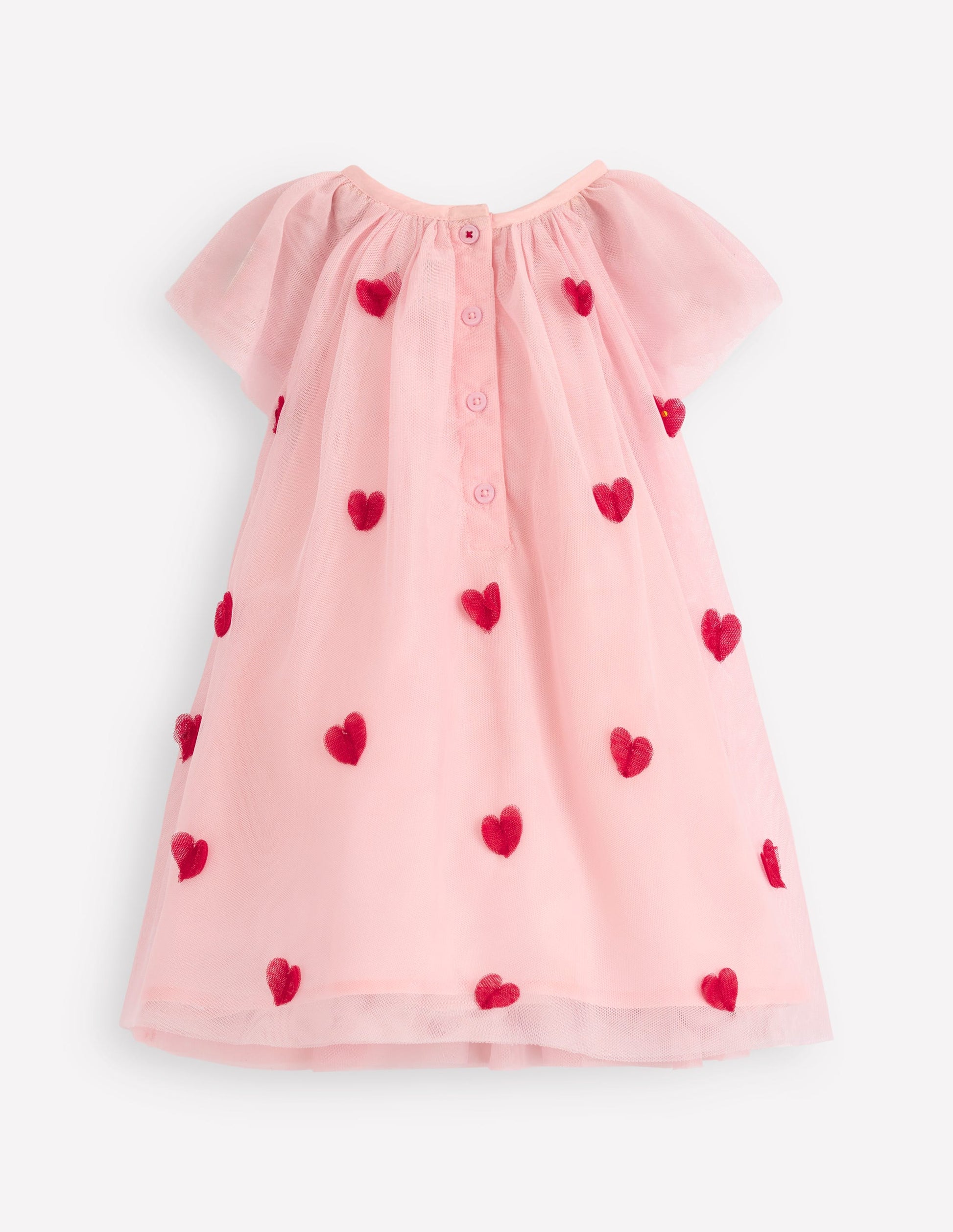 Layered Tulle Dress-Chalk Pink Hearts | Boden UK Layered Tulle Dress-Chalk Pink Hearts | Boden UK