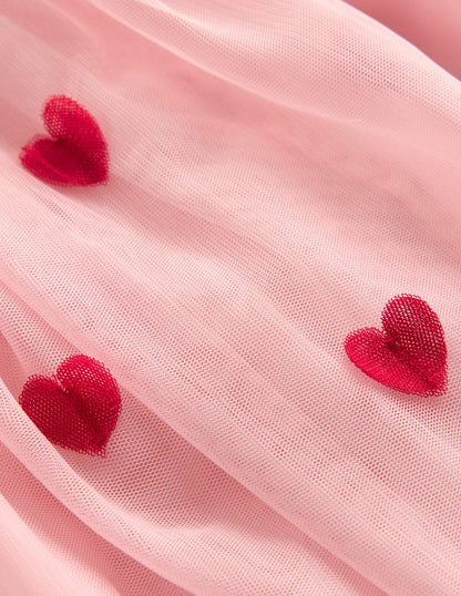 Layered Tulle Dress-Chalk Pink Hearts-3