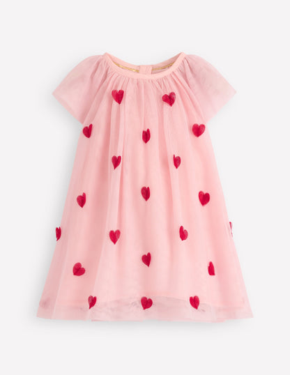 Layered Tulle Dress-Chalk Pink Hearts-1