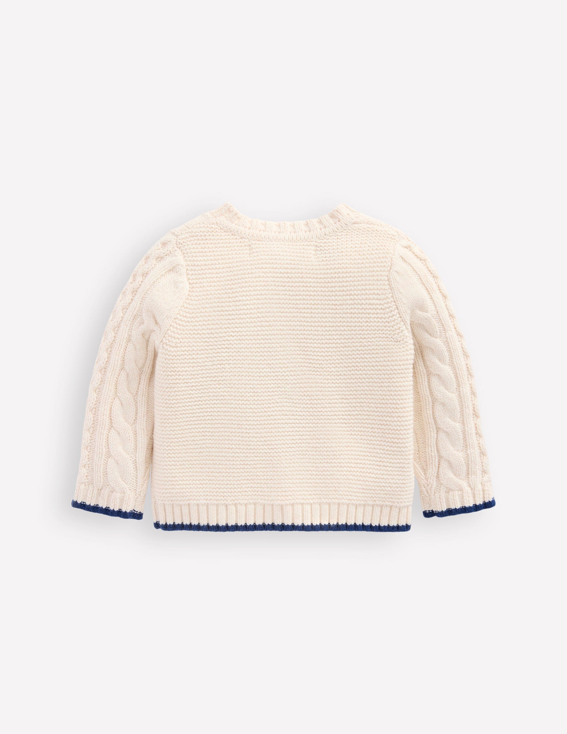 Heritage Cable Cardigan-Ecru Marl-2