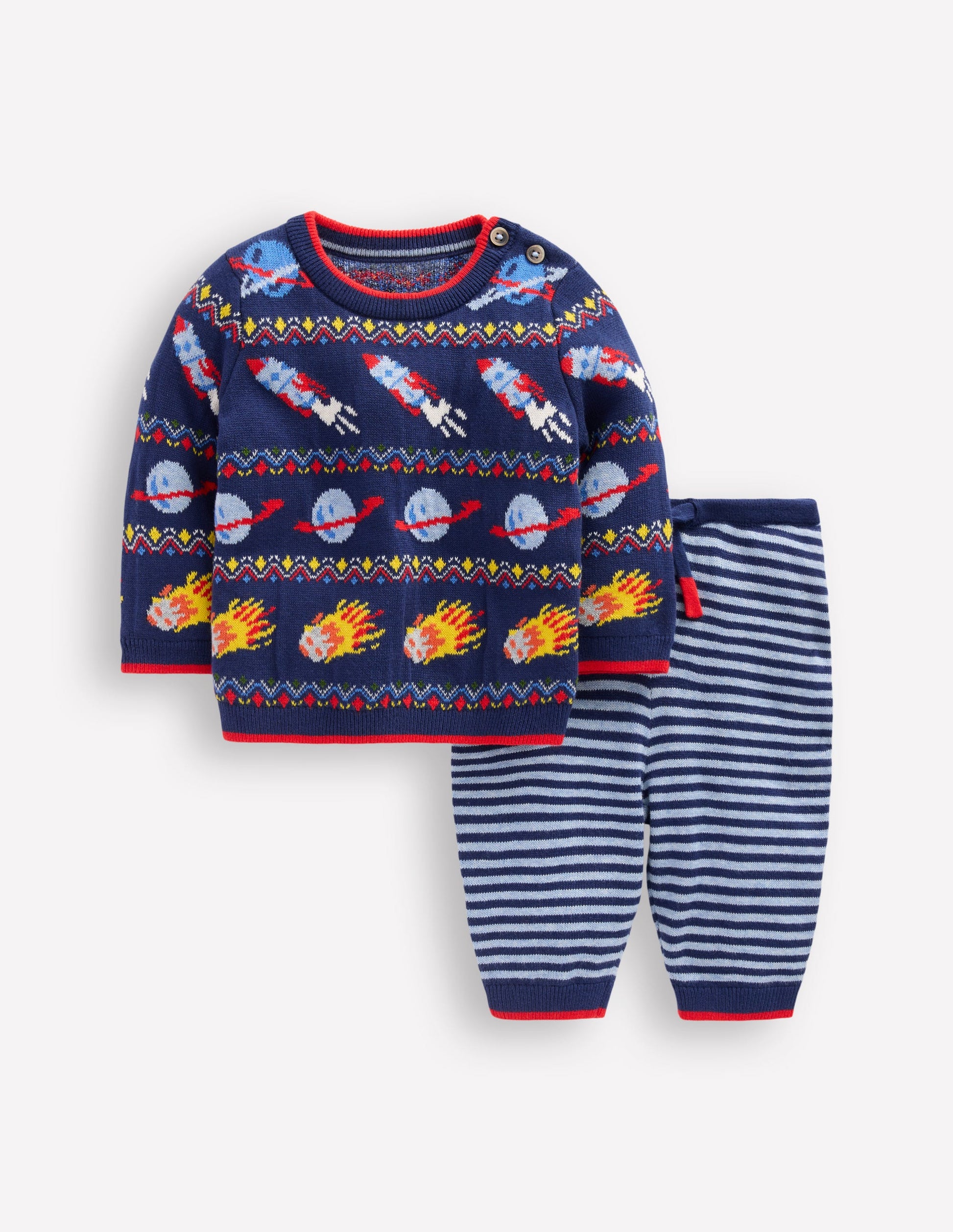 Knitted Play Set-Navy Space Fair Isle-1
