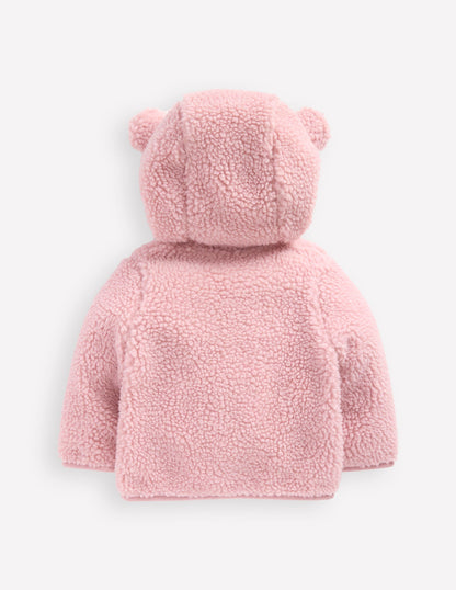 Girls Novelty Cosy Borg Jacket-Pink-2