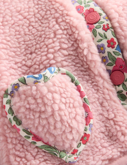Girls Novelty Cosy Borg Jacket-Pink-3