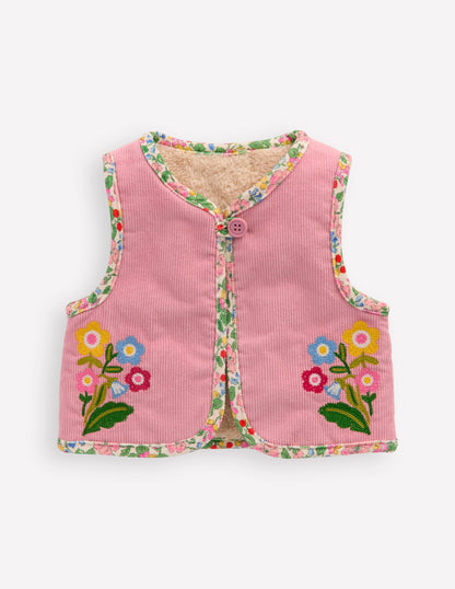 Reversible Embroidered Gilet-Zephyr/Coconut Milk-1