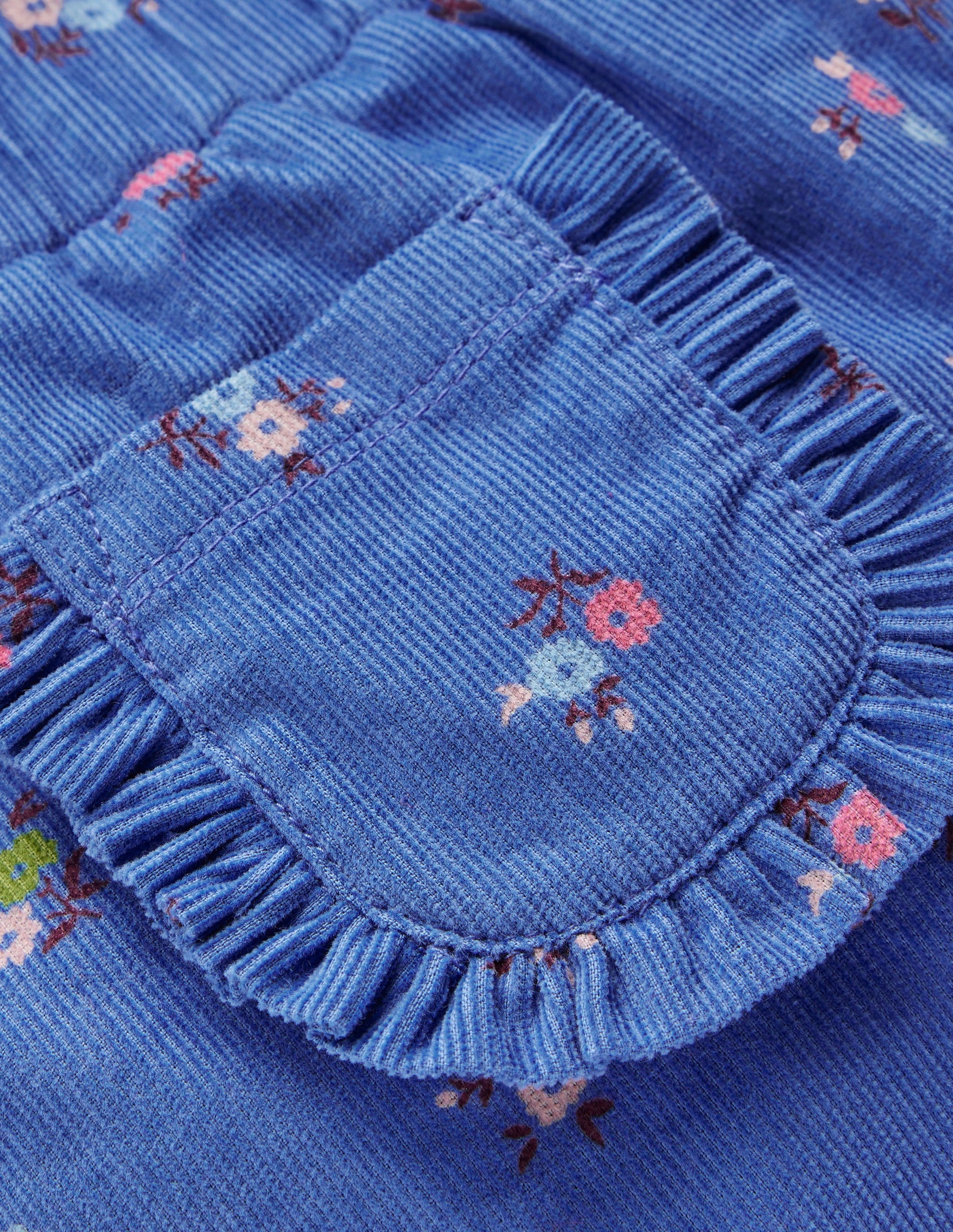 Cosy Lined Trousers-Bluejay Blue Spaced Ditsy-2