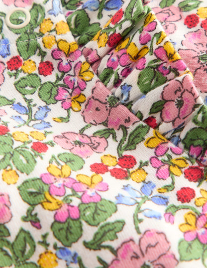 Frill Shoulder Body-Soft Ivory Berry Floral-3