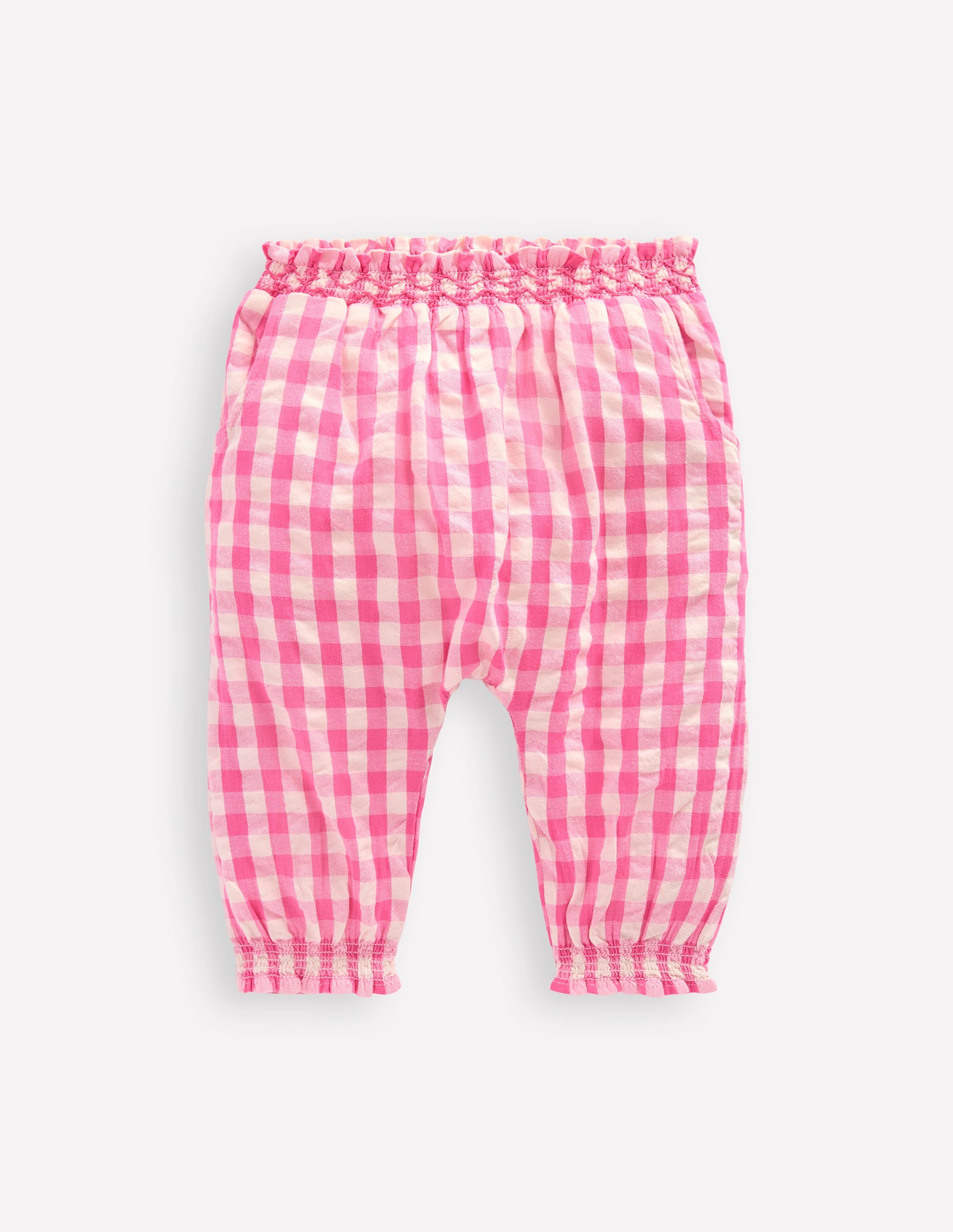 Woven Trousers-Pink Rose Gingham - Image 1