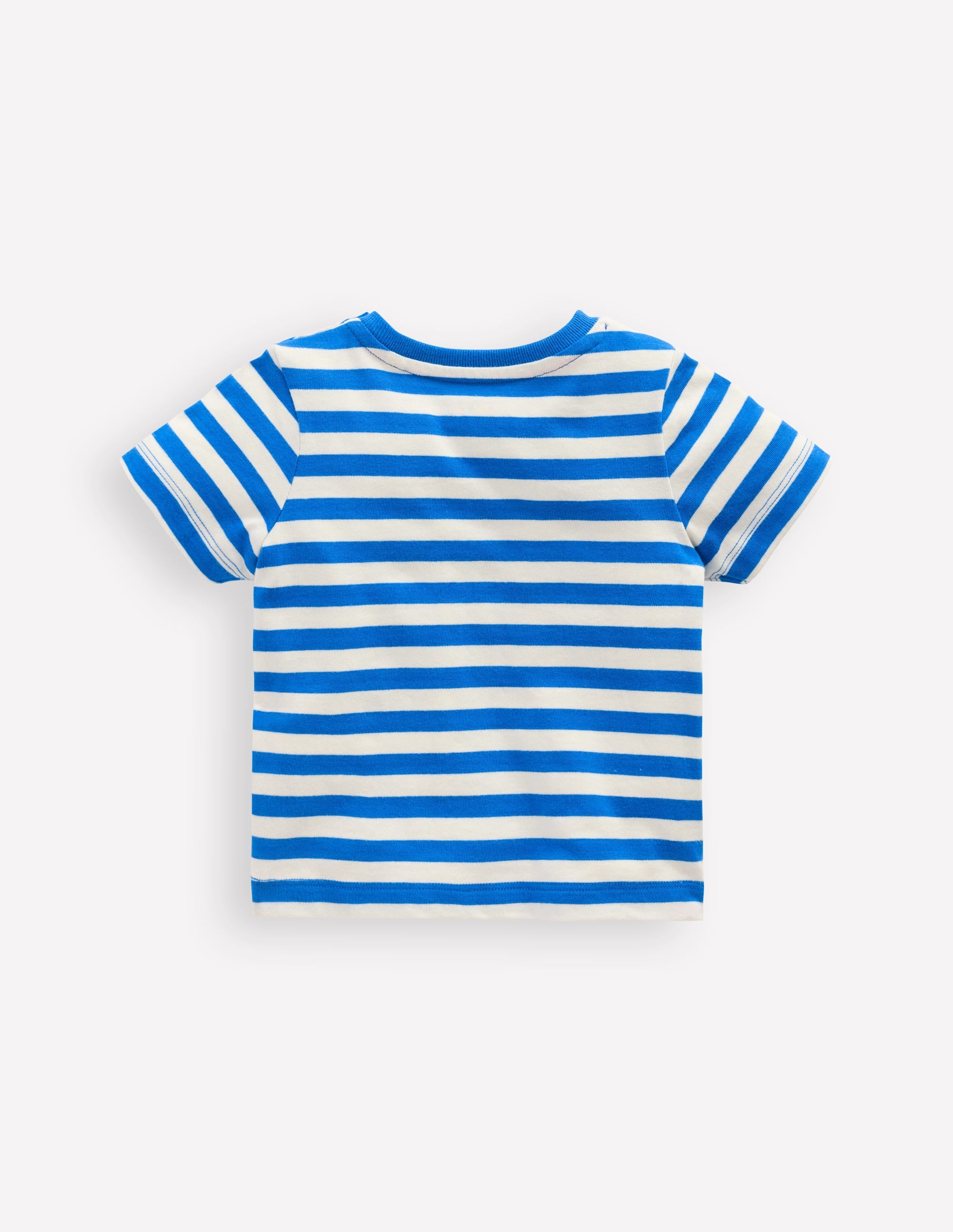 Logo Interest T-Shirt-Blue Stripe Fruit - Image 4