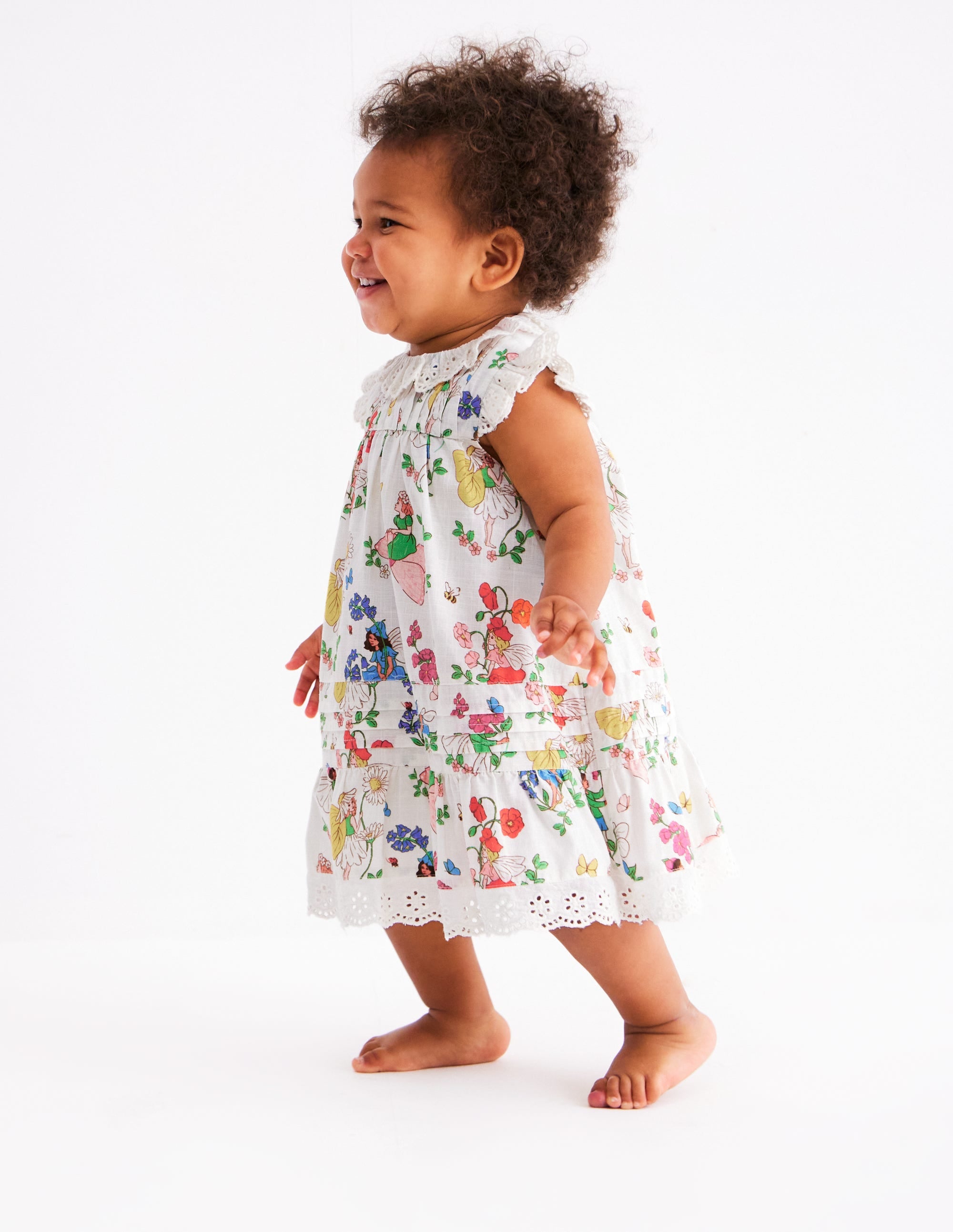 Broderie Ruffle Dress-Coconut Milk Fairies - Image 3