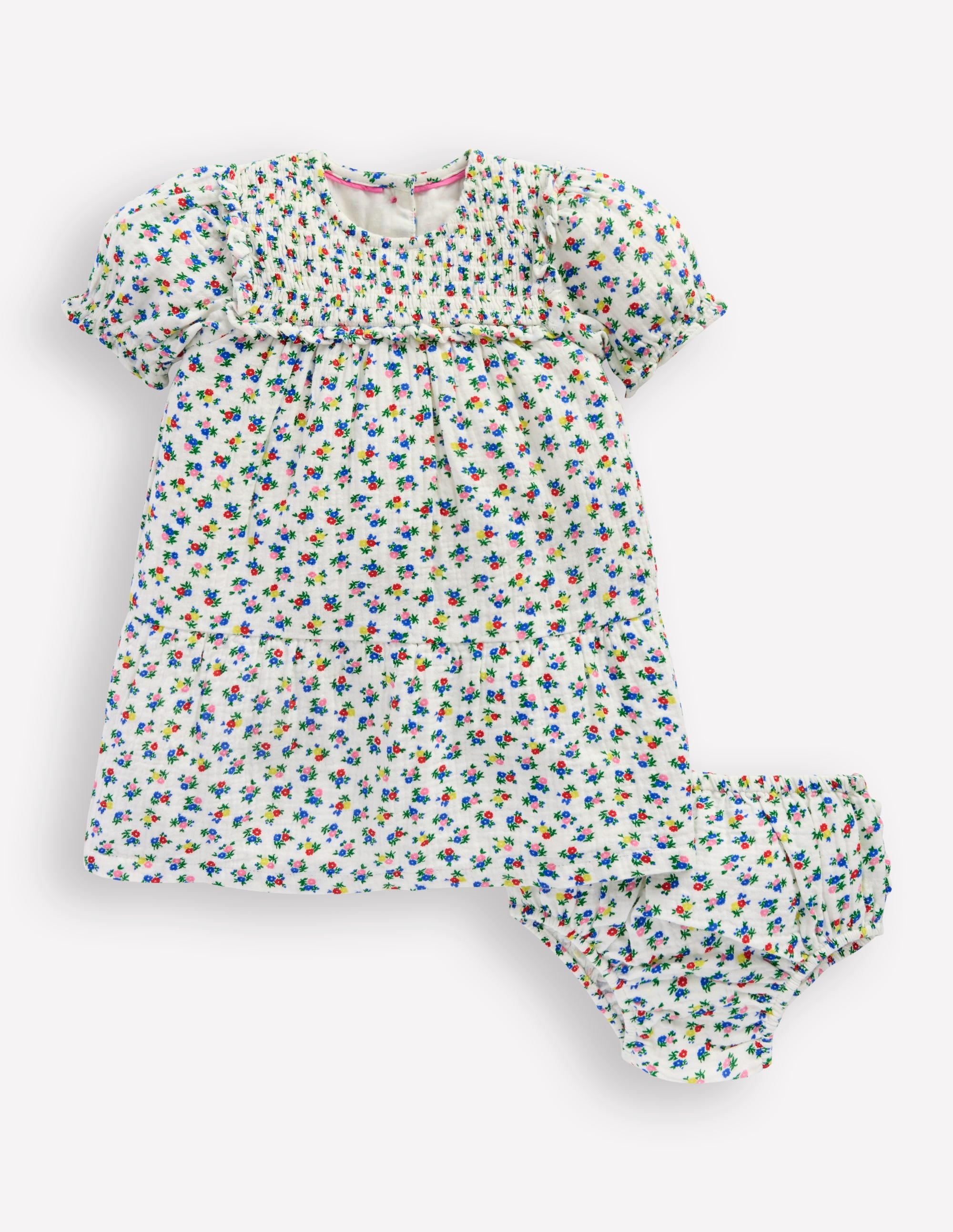 Double Cloth Dress-Soft Ivory Ditsy - Image 1