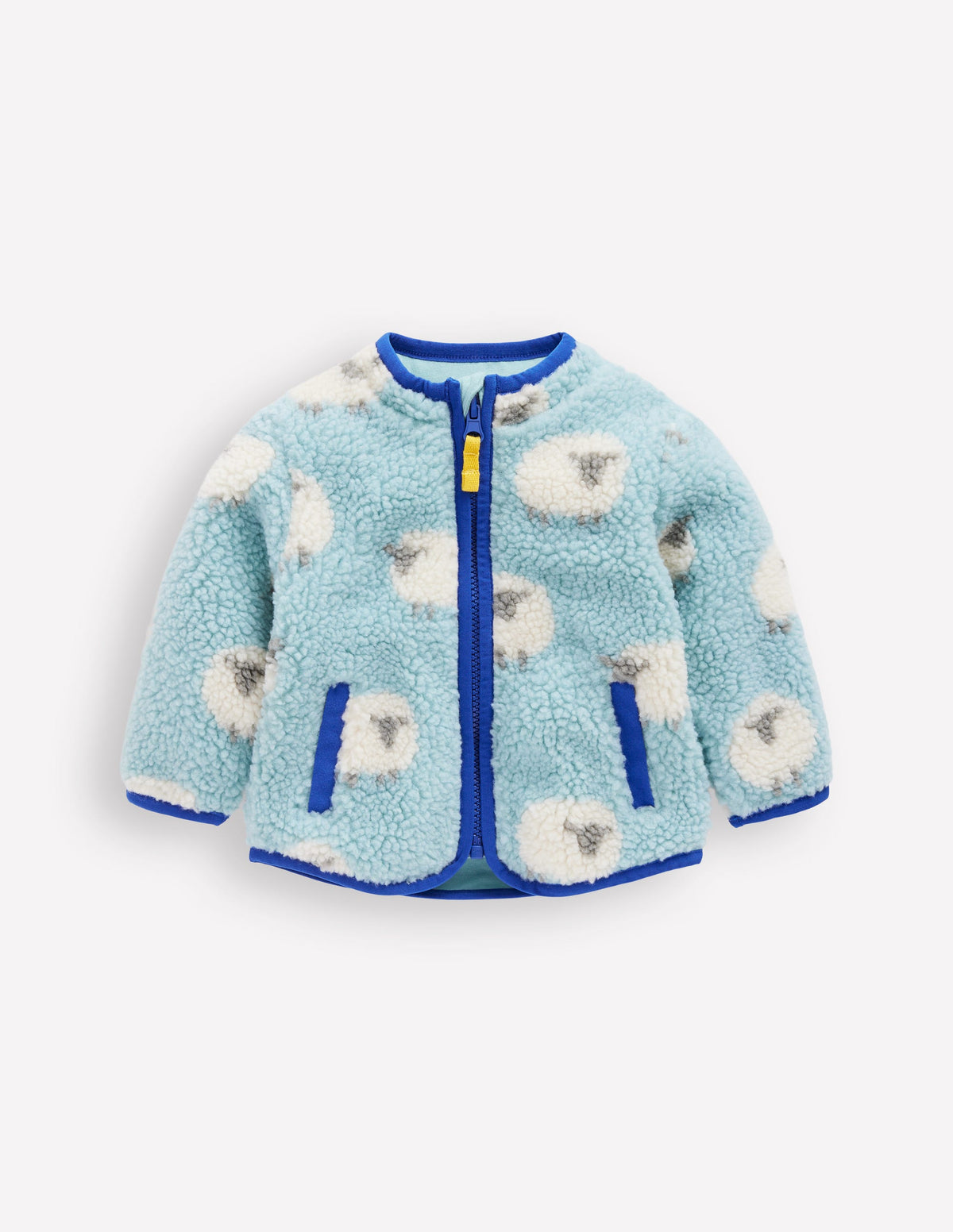 Cosy Borg Jacket-Vintage Blue Sheep - Image 1