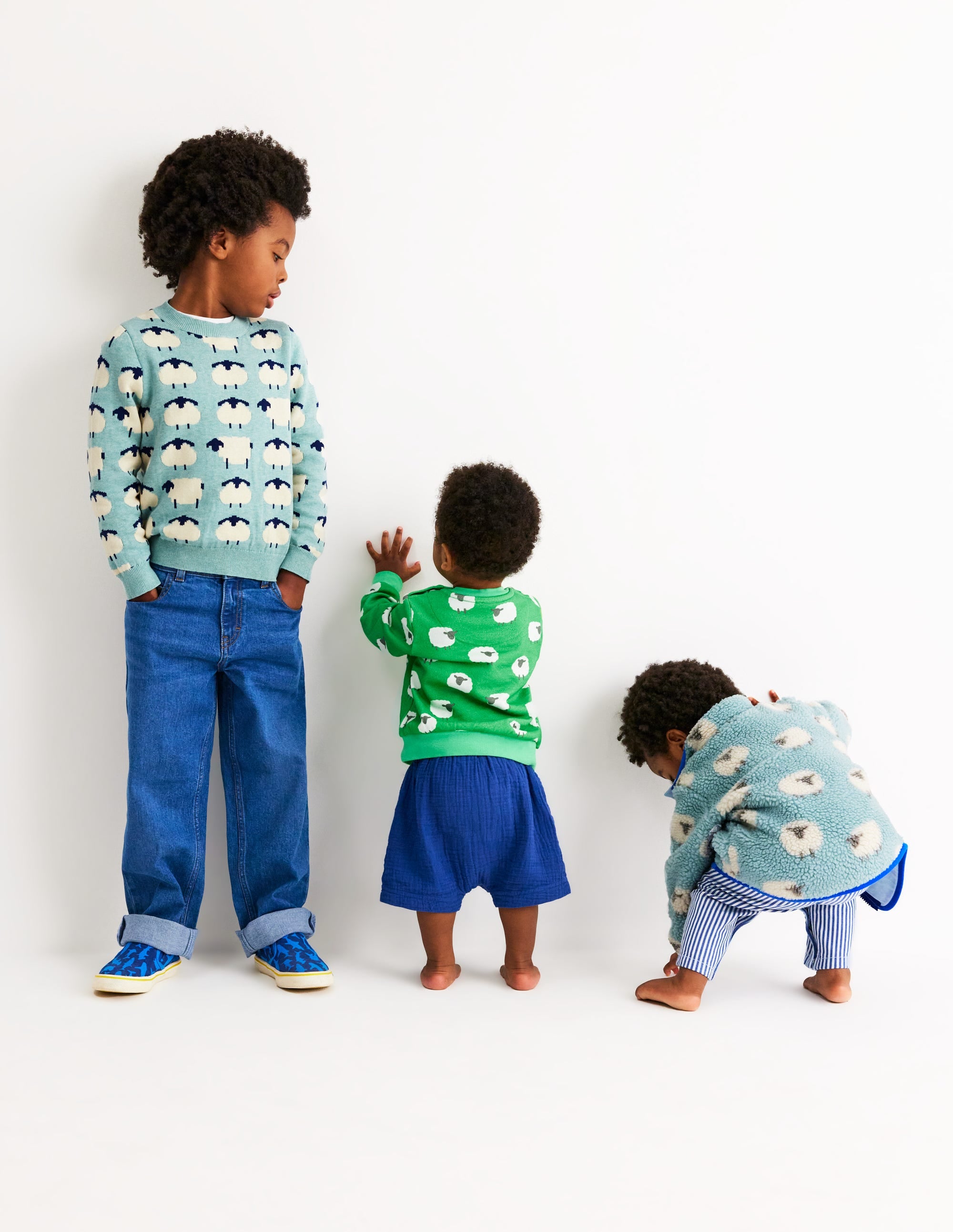Cosy Borg Jacket-Vintage Blue Sheep - Image 6