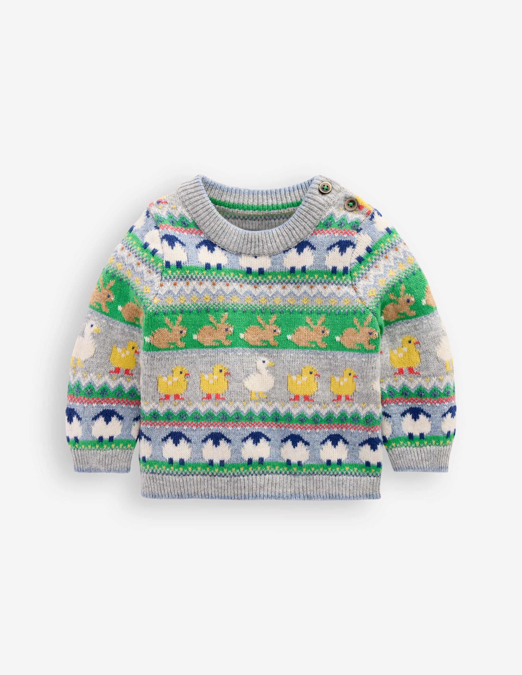 Fair Isle Jumper-Multi Easter Fair Isle - Image 1